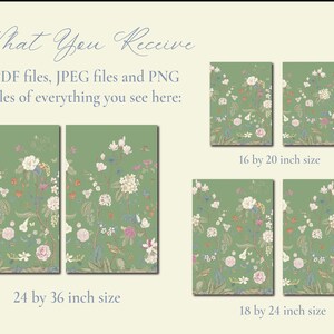 Green Grandmillenial Chinoiserie Wall Decor | Set of 2 | Instant ...