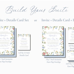 Mayfair Elegant Watercolor Wildflower Wedding Invitation Suite Semi-Custom image 9