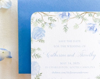 Charleston Blue Chinoiserie Save the Date