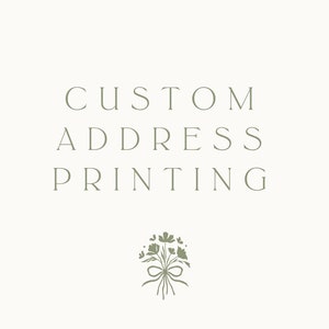 Address Printing Add On