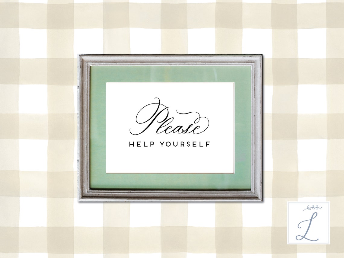 Please Help Yourself Sign Printable Instant Digital Download | Etsy