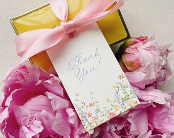 Kathleen Floral Watercolor Gift Tags for Timeless and Elegant Bridal Shower