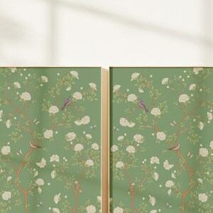 Green Chinoiserie Printable Wall Decor | Set of 2 | Instant Digital ...