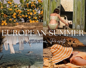 10 Europäischer Sommer Lightroom Voreinstellungen, Sommerferien Voreinstellungen, Influencer Voreinstellungen, Instagram Blogger Filter, Strand Reise Voreinstellungen, Italienischer Stil