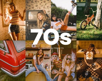 10 70s Lightroom Mobile Presets, Vintage 70s Presets, Grainy Film Look Presets, Retro Analog Presets, 70s Travel Instagram filter,60s preset