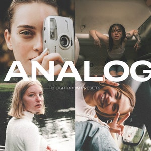 10 Analog Camera Mobile Lightroom Presets, 35mm Film Preset, Kodak Portra 400, Disposable Camera Preset, Polaroid Preset, Grainy Presets