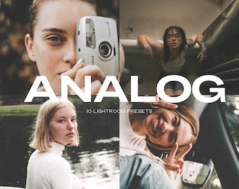 10 Analog Camera Mobile Lightroom Presets, 35mm Film Preset, Kodak Portra 400, Disposable Camera Preset, Polaroid Preset, Grainy Presets