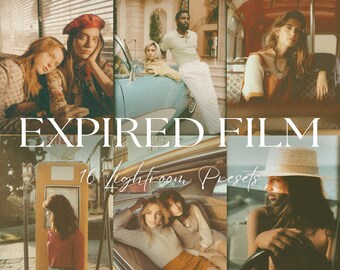 16 Expired Film Mobile Lightroom Presets, Grainy 35mm Film Aesthetic Preset, Vintage Analog Preset, Polaroid Preset, Retro Instagram Presets
