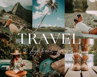 10 ajustes preestablecidos de Lightroom para dispositivos móviles y de escritorio para blogueros de viajes, ajuste preestablecido brillante e influyente, ajuste preestablecido de estilo de vida al aire libre, filtro de Instagram Wanderlust