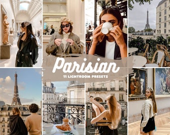 11 Parisian Mobile & Desktop Lightroom Presets| Beige Influencer Blogger Presets| French Creamy Preset| Aesthetic Clean Instagram Feed