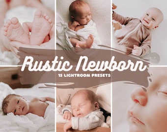 15 Mobile & Desktop Lightroom Presets | Rustic Newborn Presets | Baby Presets | Newborn Presets