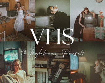 13 VHS Film Look Mobile & Desktop Lightroom Presets, Retro 90s Preset, Vintage Preset,Analog Film Look, Polaroid Presets, Grainy Presets