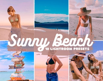 10 ajustes preestablecidos de Lightroom para dispositivos móviles y computadoras de escritorio / Ajustes preestablecidos de Sunny Beach / Ajustes preestablecidos de verano / Ajustes preestablecidos de colores pastel