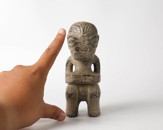 置物 Primitive Sculpture Primitive Stone Sculpture 4 Inch / 10 Cm, Totem Stone, Handmade