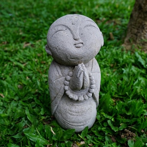 Jizo Buddha 12 inch (30 cm), jizo Buddha sculpture, home decor, garden decor, children guardian, traveler guardian, Zen Buddha