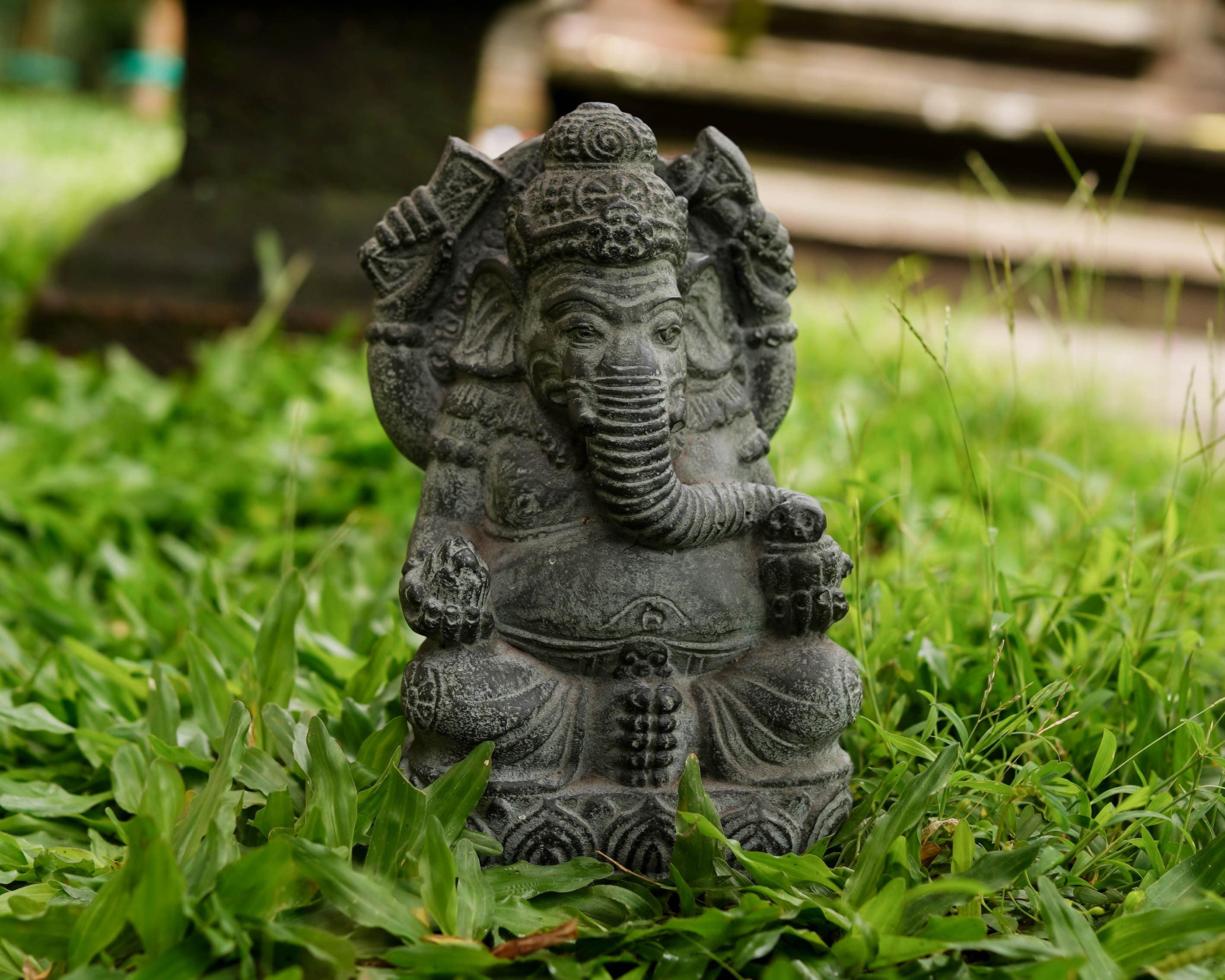 Ganesh Statue 7 Inch / 18 cm, Concrete Figurine, Garden Decor, Outdoor Decor, Housewarming, Gift for Her, Gift for Him, New Home Decor