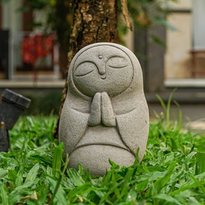 Jizo Buddha 8 Inch / 20 cm, Zen Buddha, Buddha Statue, Buddha Sculpture, Room Decor, Garden Decor, Birthday Gift, Patio Decor, Gift Idea