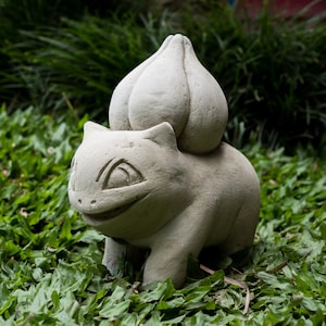 Bulba saur Poke mon 8 Inch / 20 cm, Stone Carving, Poke mon Figurine, Garden Decor, Housewarming, New Home Gift, Gift Idea, New Home Decor