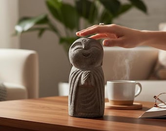 Jizo-boeddha beton 5 inch/12 inch, jizo-boeddha-sculptuur, woondecoratie, cadeau voor moeder, zen-boeddha, kinderbeschermer, reizigersbeschermer