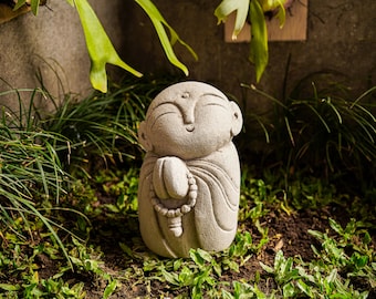 Jizo Buddha 8 Inch / 20 cm, jizo Buddha sculpture, Room Decor, House Decor, Garden Decor, Birthday Gift