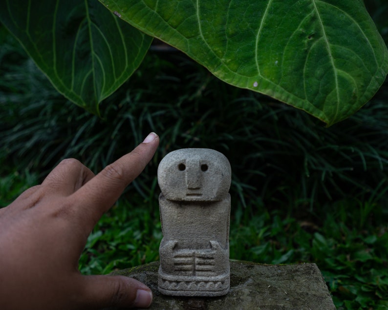Primitive Statue Stone Sculpture Hand Carved Handmade Etsy