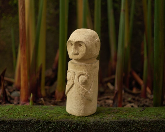 Primitive Stone Sculpture 8 Inch / 20 Cm, Totem Stone, Handmade