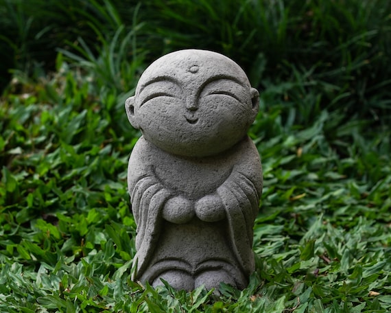 Jizo Stone Statue 7 Inch / 18 Cm, Japanese Jizo, Stone