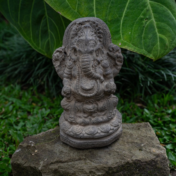 ganesh statue 7 Inch / 17 cm, ganesh concrete, ganesh figurine, Room Decor, House Decor, Birthday Gift, Gift for Parent