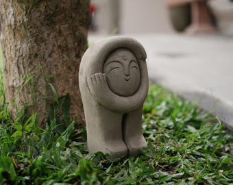 Standbeeld van Jizo 8 inch / 20 cm Stune-beeld, Jizo-beeldje, Jizo Buddha, Boeddhabeeld, Boeddha Jizo, Zen-standbeeld, Jizo Funny, Meme Stone