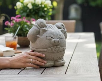 Poke mon Affe 8 Inch / 20 cm, Poke mon Steinbildhauerei, Poke mon Figur, Hausdekor, Geburtstagsgeschenk, Geschenk für Sie, Geschenk für Ihn