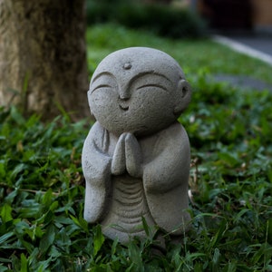 Jizo Statue 9  inch / 22 cm, Jizo Figurine, Japanese Buddha Jizo, Zen Buddha, Garden Decor, House Decor, Birthday Gift