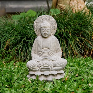 Statua Buddy 10 cali / 25 cm, Budda Beton, Rzeźba Buddy, Dekoracja Ogrodowa, Dekoracja Domu, Nowa Dekoracja Domu, Parapetówka, Pomysł Na Prezent