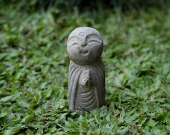 Jizo Buddha Concrete 5 pulgadas / 12 pulgadas, Jizo Buddha Sculpture, Decoración del hogar, Regalo para mamá, Buda Zen, Guardián de niños, Guardián viajero