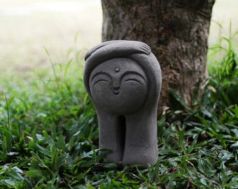 Standbeeld van Jizo 8 inch / 20 cm Stune-beeld, Jizo-beeldje, Jizo Buddha, Boeddhabeeld, Boeddha Jizo, Zen-standbeeld, Jizo Funny, Meme Stone