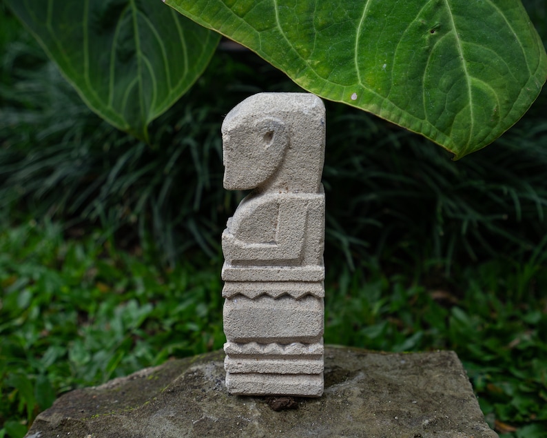 Primitive Statue Stone Sculpture Hand Carved Handmade Etsy