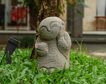 Jizo Buddha 8.5 Inch / 21 cm, Zen Buddha, Buddha Statue, Buddha Sculpture, Room Decor, Garden Decor, Birthday Gift, Patio Decor, Gift Idea