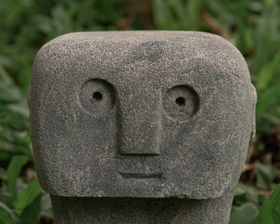 Primitive Stone Sculpture 4 Inch / 10 Cm, Totem Stone, Handmade