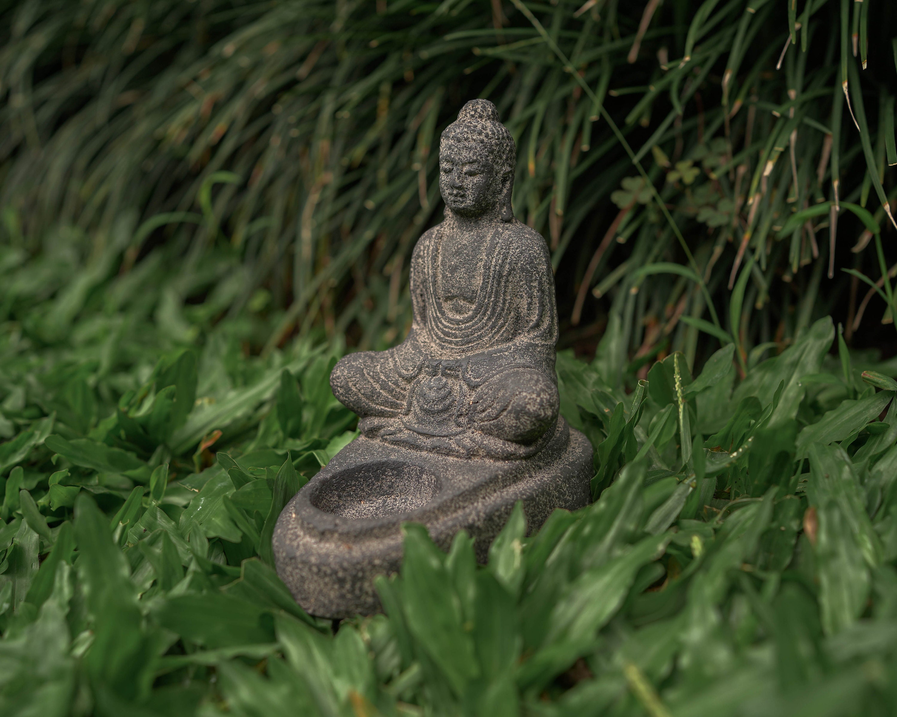 仏像彫刻 5.5 インチ / 13 cm、仏像彫刻、瞑想する仏像、庭の装飾、庭