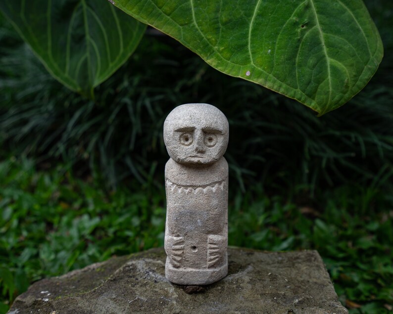 Primitive Statue Stone Sculpture Hand Carved Handmade Etsy