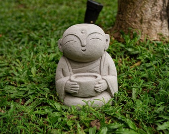 Jizo Statue 8 Inch / 20 cm, Jizo Figurine, Jizo Buddha, Home Decor, Garden Decor, Guardian Jizo, Patio Decor, Birthday Gift, Gift Idea