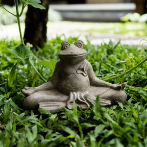 Yoga Frog 7 inch / 17 cm , Yoga Decoration, Frog Decoration, Frog Buddha, Garden Decor, Room Decor, Birthday Gift, Gift for Parent