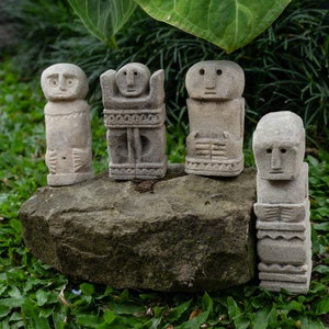 Primitive Statue, Stone, Sculpture, Hand Carved, Handmade, Carving, Ornament, Garden Decor, Gift For Mom, Fathers Day Gift, Birthday Gift