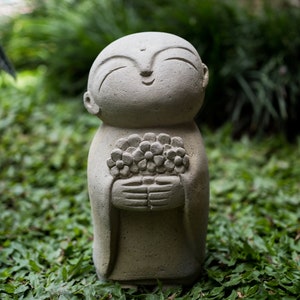 Jizo Buddha 10 Inch / 25 cm, jizo Buddha sculpture, Room Decor, House Decor, Garden Decor, Birthday Gift