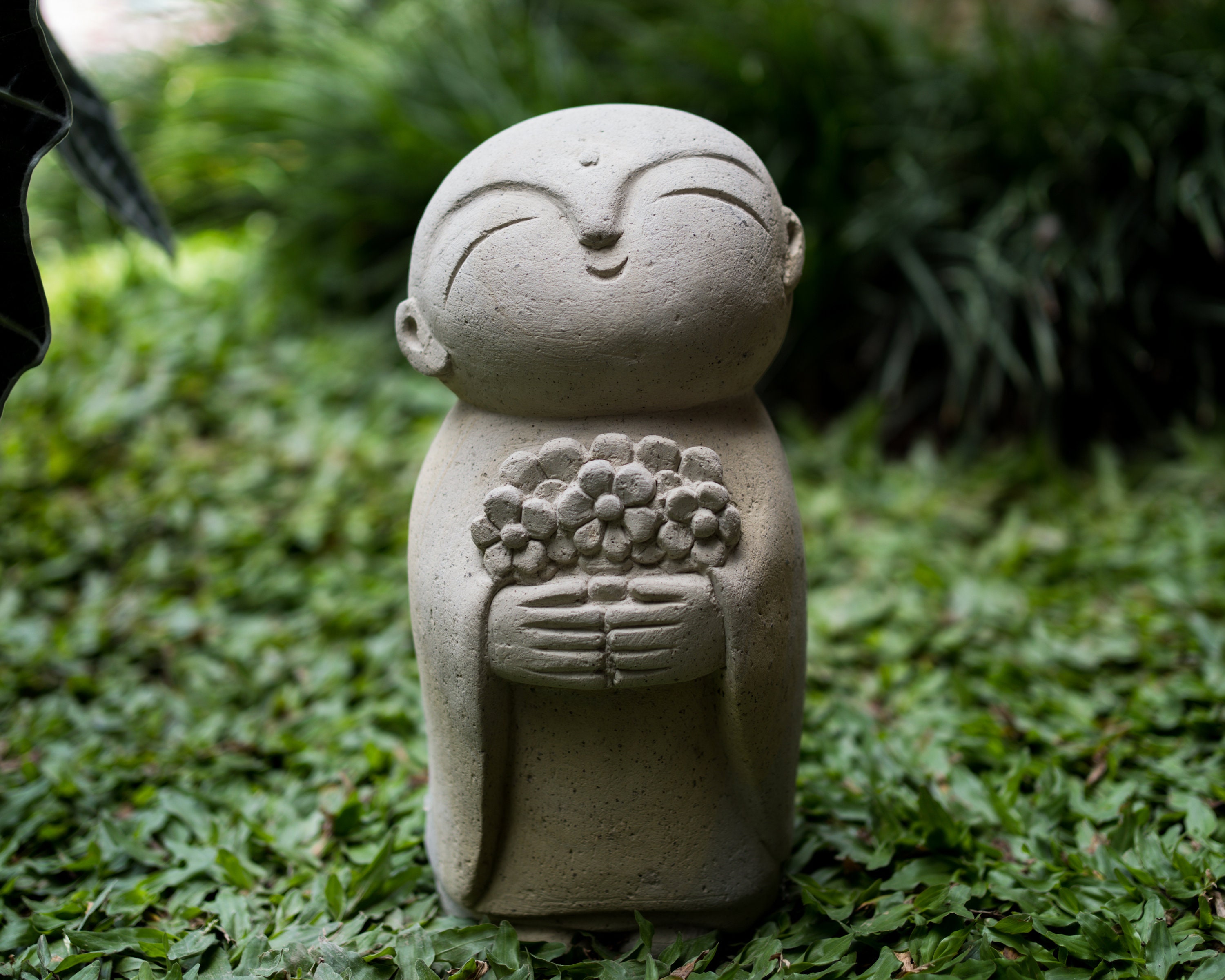 Jizo Buddha 10 Inch / 25 cm, jizo Buddha sculpture, Room Decor, House Decor, Garden Decor, Birthday Gift