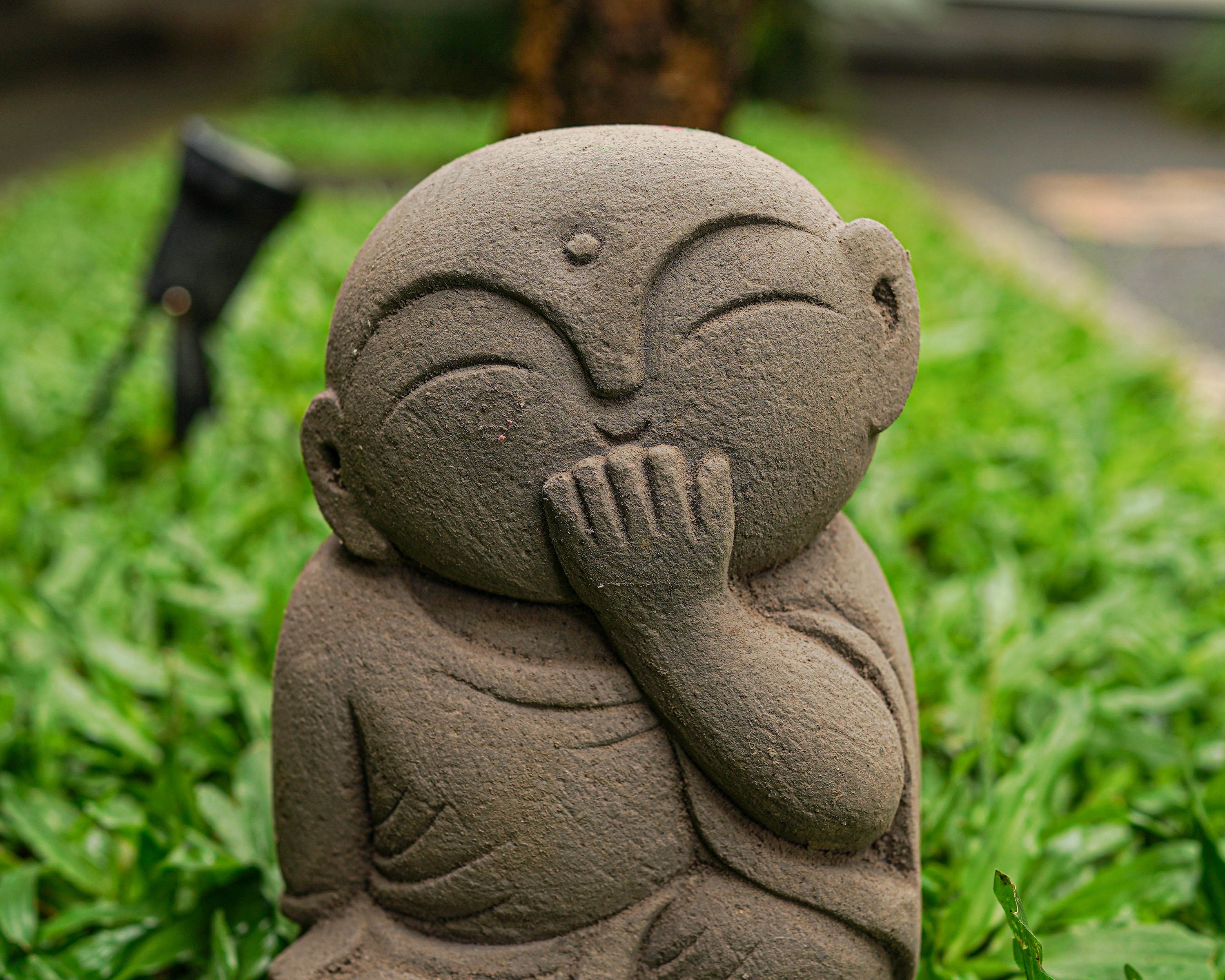 笑う地蔵 8インチ / 20 cm、地蔵仏像、室内装飾、お母さんへの
