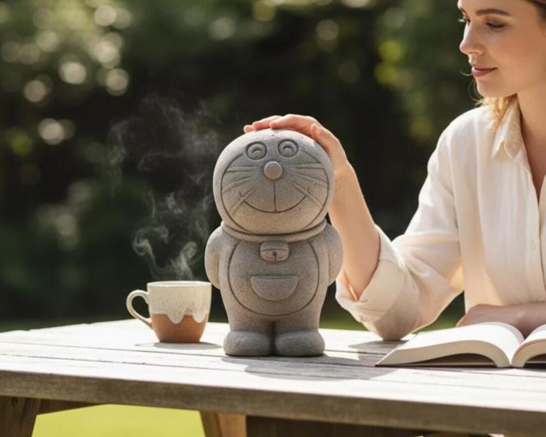 Dora Emon Statue, Stone Statue, House Decor, Birthday Gift, Gift