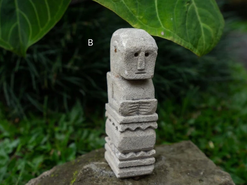 Primitive Statue Stone Sculpture Hand Carved Handmade Etsy