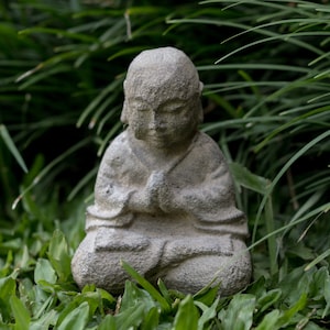 Mini Buddha 4 inch / 10 cm,  Sculpture Concrete,  Meditating Buddha,   Stone Statue , Sitting Sculpture, Room Decor, House Decor, Gift