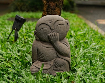 笑う地蔵 8インチ / 20 cm、地蔵仏像、室内装飾、お母さんへの