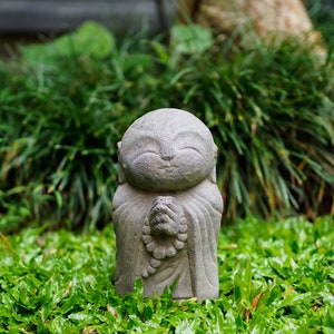Jizo Buddha Concrete 8 Inch / 20 cm, Jizo Buddha Sculpture, Home Decor, Gift for mom, Zen Buddha, Children Guardian, Traveler Guardian